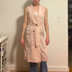 Light Pink Miss Selfride Sleeveless Blazer Duster